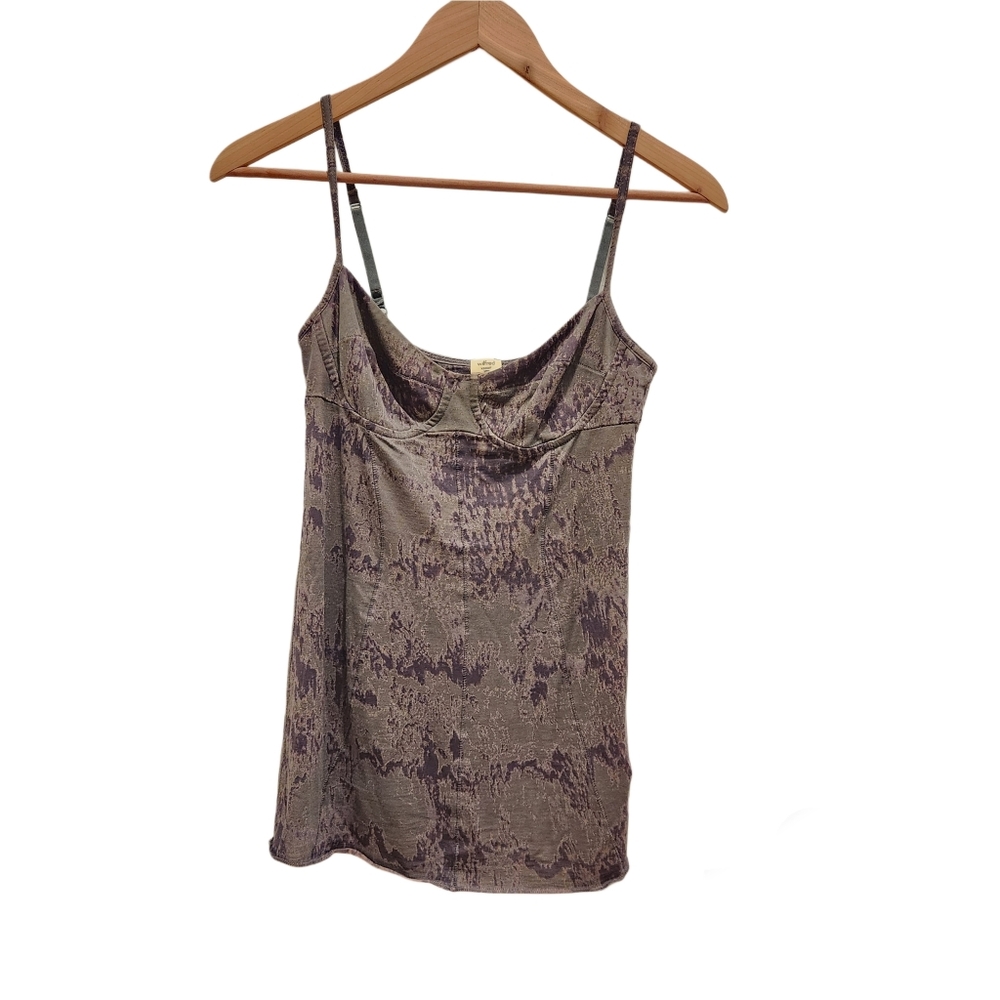 XS Aritzia Wilfred Supima Moda Barre Bustier Tank Top - Grey/Purple - Picture 4 of 9